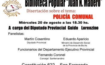 Conferencia sobre la creación de la Policía Comunal