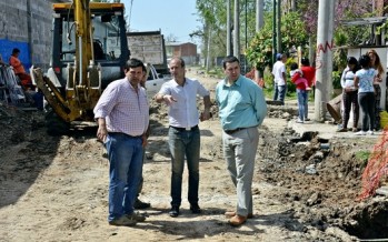 Se retomaron los trabajos de urbanización de las calles en San Jorge