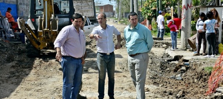 Se retomaron los trabajos de urbanización de las calles en San Jorge