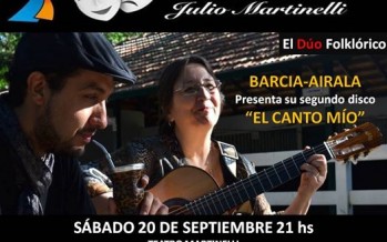 El dúo Barcia-Airala presenta su disco “El canto mío”