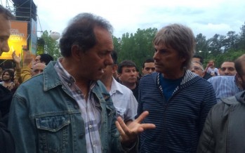 Junto a Scioli, D´Aquino respaldó al gobierno provincial en el conflicto por la costanera