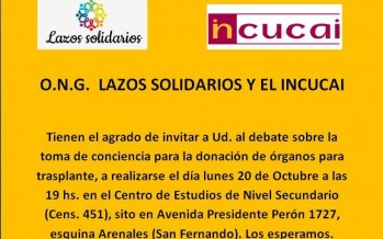 Charla del incucai sobre donación de órganos