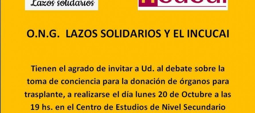 Charla del incucai sobre donación de órganos