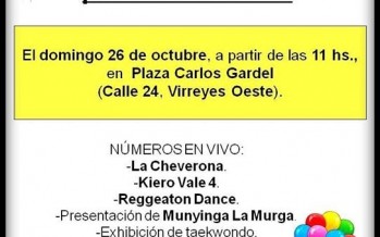 Jornada de música y actividades en Plaza Carlos Gardel