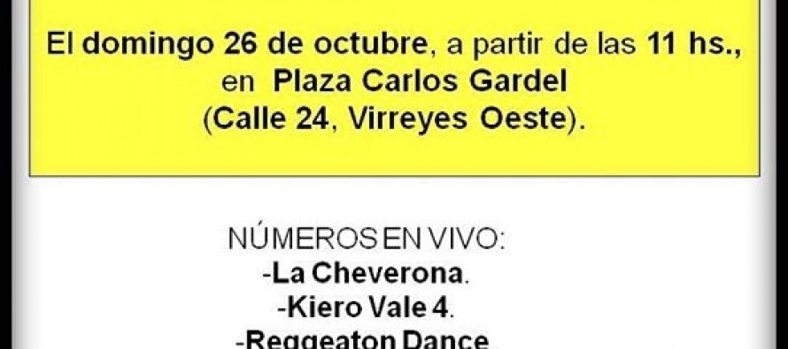 Jornada de música y actividades en Plaza Carlos Gardel