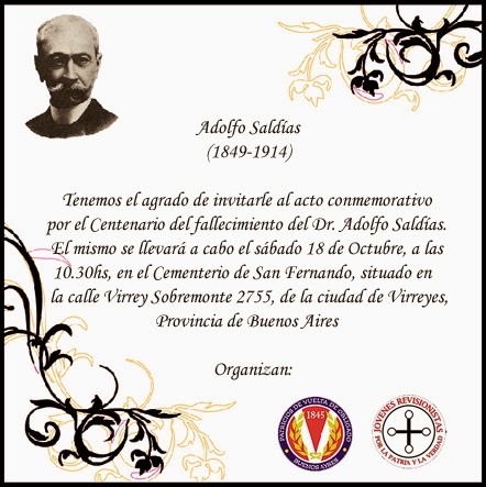 Invitación Adolfo Saldías