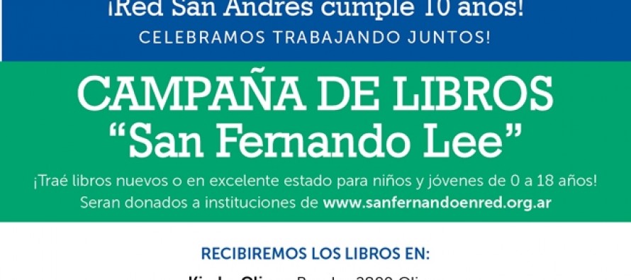 Red San Andrés celebra sus diez años recolectando libros para instituciones de San Fernando