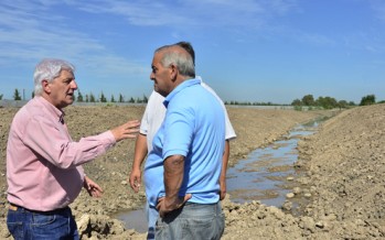 Luis Andreotti visitó las obras del Reservorio de Villa Jardín