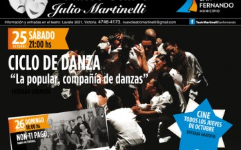 Programación de la última semana de octubre en el Teatro Martinelli