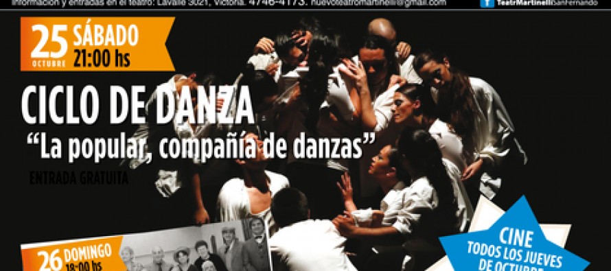 Programación de la última semana de octubre en el Teatro Martinelli