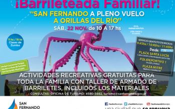 Barrileteada familiar a orillas del río