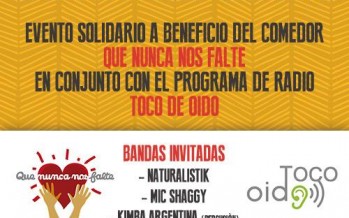 Evento a beneficio del comedor “Que nunca nos falte”
