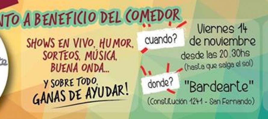 Evento cultural a beneficio del “Comedor que nunca nos falte”
