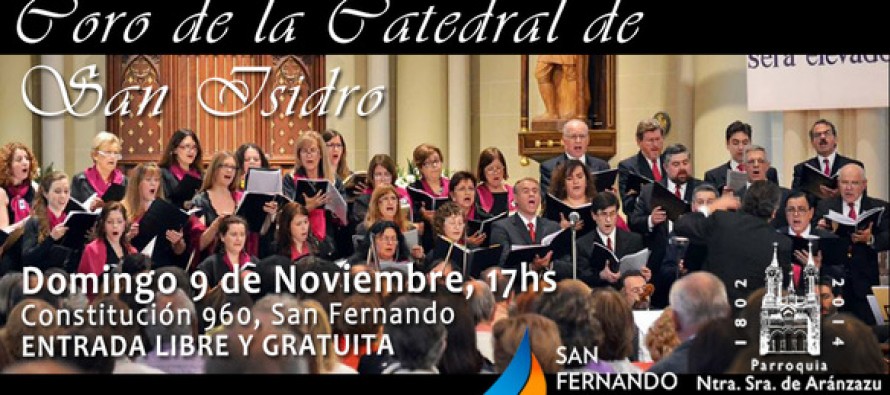 El Coro de la Catedral de San Isidro se presentará en la Parroquia Aránzazu
