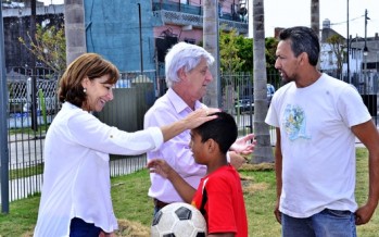 Andreotti supervisó las obras de las plazas Don Mariano y Manuel Belgrano