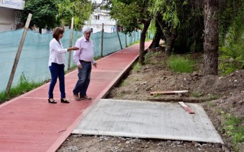 Andreotti supervisó las obras para la construcción de los nuevos corredores aeróbicos