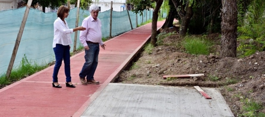 Andreotti supervisó las obras para la construcción de los nuevos corredores aeróbicos