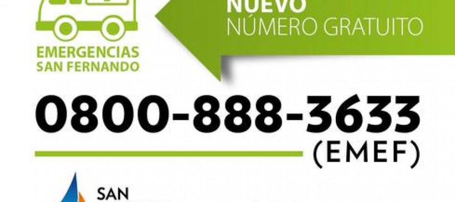 0800-888-3633 Emergencias San Fernando, sistema de auxilio médico municipal