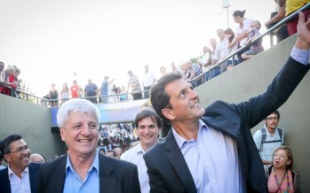 Andreotti inauguró el Túnel de Chacabuco con la presencia de Sergio Massa