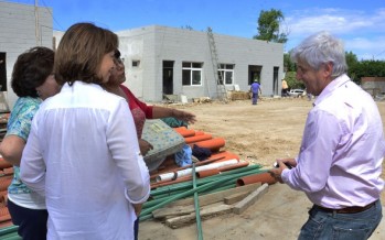 Andreotti visitó las obras que se realizan en el Polideportivo N°5