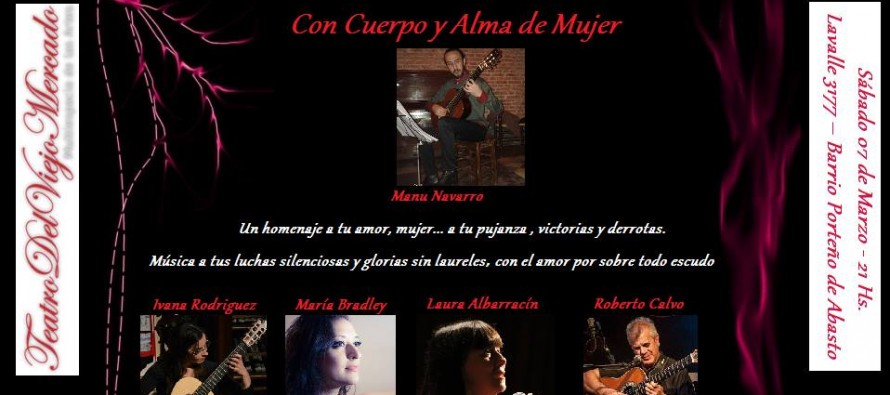 María Bradley junto a Manuel Navarro en el Teatro del Viejo Mercado