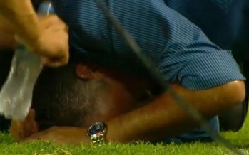 Alfaro: «Me duele mucho la cabeza, no sé si por el golpe o por la derrota».
