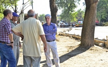 Andreotti recorrió las obras de mejoramiento de la Ruta N° 197
