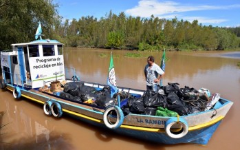 Un cargamento de materiales reciclables salió desde el Río Carabelas