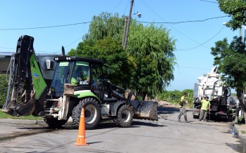 Obras hidráulicas, mejoras de tránsito y saneamiento en el barrio Aviación
