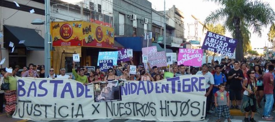La CTA Zona Norte marchó contra las femicidios en Tigre