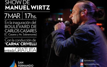 Manuel Wirtz en la inauguración del Boulevar de Carlos Casares