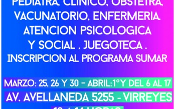 Operativo de salud en Virreyes