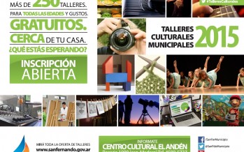 Abierta la inscripción a los Talleres Culturales 2015