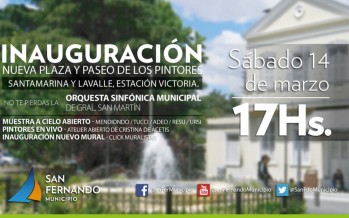 Se inaugura una nueva plaza y el “Paseo de los Pintores” en la estación Victoria