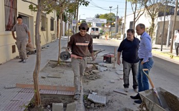 Se reconstruyen las veredas de barrios y centros comerciales de San Fernando