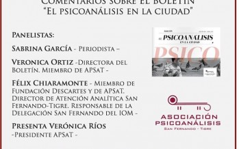 Charla: “La importancia de las palabras en el psicoanálisis y los medios de comunicación”