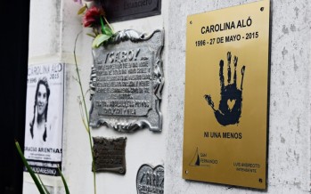 #NiUnaMenos Homenaje a Carolina Aló al cumplirse un nuevo aniversario de su asesinato