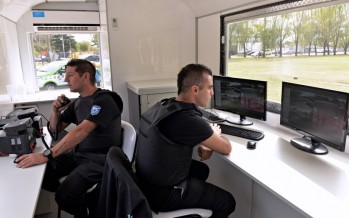 La nueva Unidad Móvil de Protección Ciudadana vigiló la zona de Bancalari