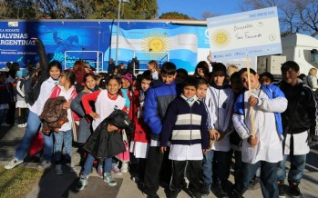 Alumnos de San Fernando hicieron su Promesa a la Bandera en el Museo Malvinas de la ex ESMA