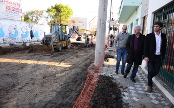 Repavimentación en las inmediaciones de la estación Carupá
