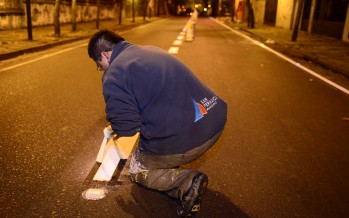 Operativos nocturnos de pintura vial