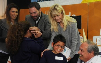 Matías Molle y Karina Rabolini visitaron el Colegio Madre Teresa