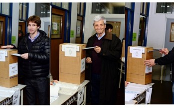 Los tres principales referentes del oficialismo votaron en el Colegio San José
