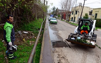 Trabajos preventivos de limpieza en los barrios ante el pronóstico de sudestada