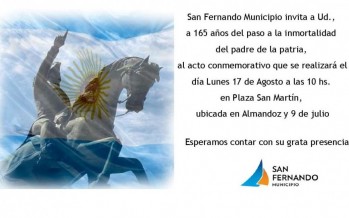 Acto cívico por el 165° Aniversario del Paso a la Inmortalidad del Gral. San Martín
