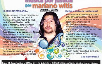 Música por justicia por Mariano Witis