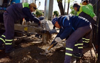 Arreglo de veredas y cordones en el barrio San Rafael