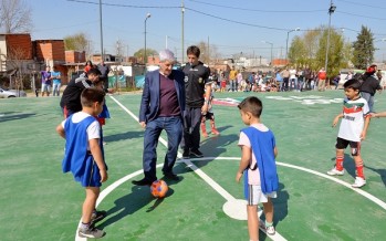 Se inauguró el primer playón deportivo en San Jorge