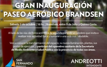 Se inaugura el segundo tramo del Paseo Aeróbico de Brandsen