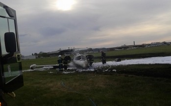 Un avión se despistó y prendió fuego en San Fernando